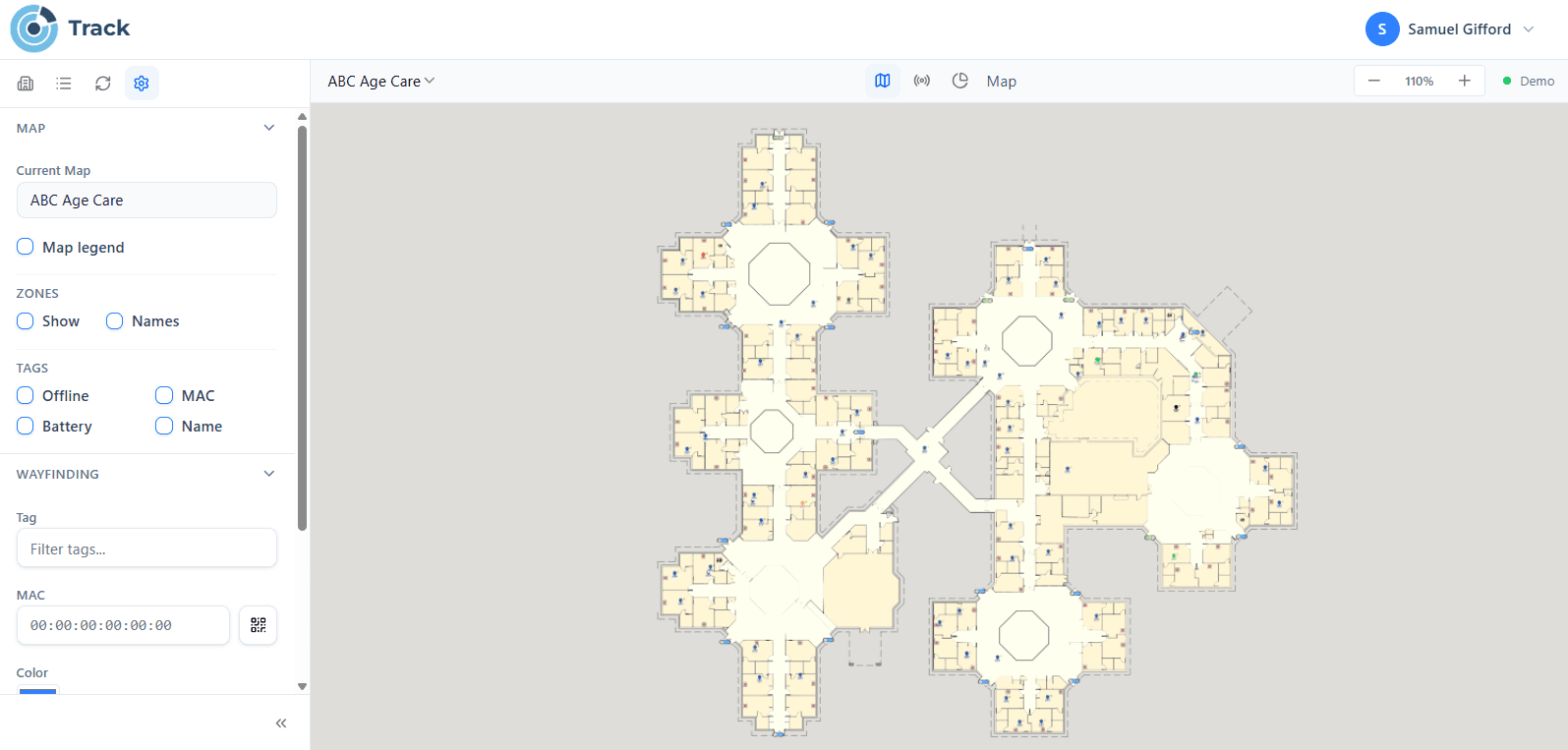 Talius Track dashboard